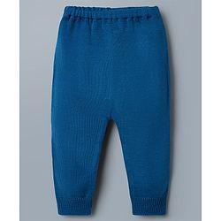 Babyhug Knit Full Sleeves Striped Sweater Set - Blue & White