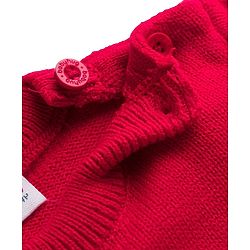 Babyhug Knit Full Sleeves Striped Sweater Set - Navy Blue & Red