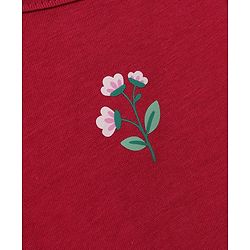 Babyhug 100% Cotton Single Jersey Knit Sleeveless Slips with Floral Print & Polka Dots Pack of 3 - Pink & Red