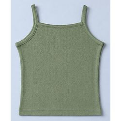 Babyhug 100% Cotton Single Jersey Knit Slips with Singlet and Bow Hearts Print Pack of 3 - Red White Olive Green