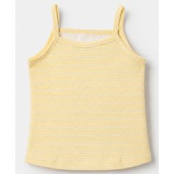 Babyhug 100% Cotton Single Jersey Knit Sleeveless Striped Slips With Bunny Print Pack of 3 - Yellow, Light Blue & White