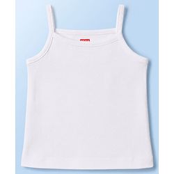 Babyhug 100% Cotton Knit Solid Colour Sleeveless Slips Pack of 3 - White
