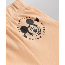 Babyhug Disney 100% Cotton Interlock Knit Briefs with Mickey Mouse Graphic Print Pack of 3 - Red, Peach & White