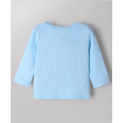 Babyhug Disney 100% Cotton Interlock Knit Full Sleeves Front Open Jhablas with Mickey Mouse Graphic Print Pack of 2 - Light Blue, White