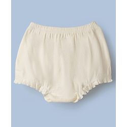 Babyhug 100% Cotton Single Jersey Knit Solid Colour Antibacterial Bloomer Pack of 3 - Cream