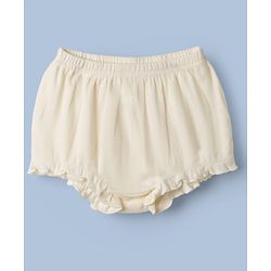 Babyhug 100% Cotton Single Jersey Knit Solid Colour Antibacterial Bloomer Pack of 3 - Cream