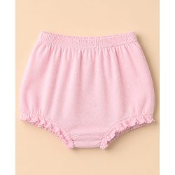 Babyhug 100% Cotton Single Jersey Knit Antibacterial Bloomers With Floral Print Pack of 3 - Purple White & Pink