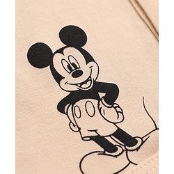 Babyhug Disney 100% Cotton Interlock Knit Full Sleeves Jhablas With Mickey Mouse Print Pack Of 2 - White & Beige