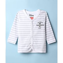 Babyhug Disney 100% Cotton Interlock Knit Full Sleeves Jhablas With Mickey Mouse Print Pack Of 2 - White & Beige