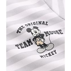Babyhug Disney 100% Cotton Interlock Knit Full Sleeves Jhablas With Mickey Mouse Print Pack Of 2 - White & Beige