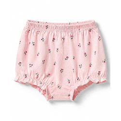 Babyhug 100% Cotton Knit Antibacterial Bloomers with Floral Print Pack of 3 - Red & Pink
