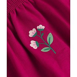 Babyhug 100% Cotton Knit Antibacterial Bloomers with Floral Print Pack of 3 - Red & Pink