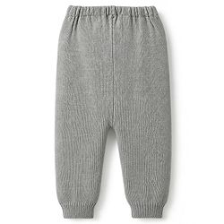 Babyhug Knit Full Sleeves Striped Sweater Set - Light Green & Grey