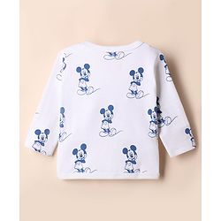 Babyhug Disney 100% Cotton Interlock Knit Full Sleeves Jhablas Mickey Mouse Print Pack of 3 - Blue & White