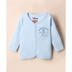 Babyhug Disney 100% Cotton Interlock Knit Full Sleeves Jhablas Mickey Mouse Print Pack of 3 - Blue & White