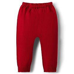 Babyhug Knit Full Sleeves Christmas Theme Printed Sweater Set - Red
