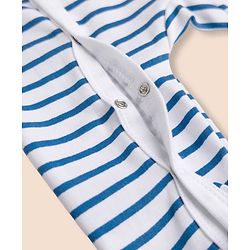 Babyhug Disney 100% Cotton Interlock Knit Full Sleeves Footed Sleepsuit With Mickey Mouse Print Pack Of 2 - Blue
