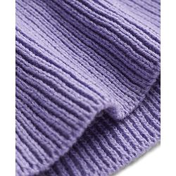 Babyhug Knit A-Line Full Sleeves Sweater Set with Polka Dot Design - Lavender