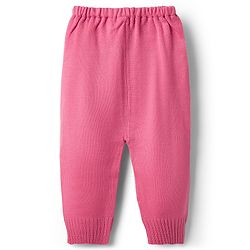 Babyhug Knit Full Sleeves Sweater Set With Hearts Design - Pink