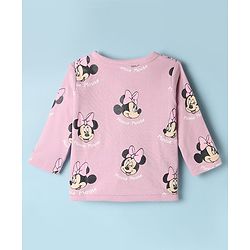 Babyhug Disney 100% Cotton Interlock Knit Full Sleeves Front Open Jhablas with Minnie Mouse Graphic & Polka Dots Print Pack of 2 - White & Pink