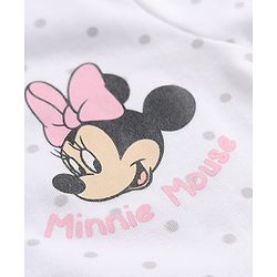 Babyhug Disney 100% Cotton Interlock Knit Full Sleeves Front Open Jhablas with Minnie Mouse Graphic & Polka Dots Print Pack of 2 - White & Pink