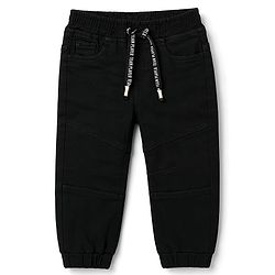 Babyhug Denim Full Length Washed Jeans With Stretch - Black