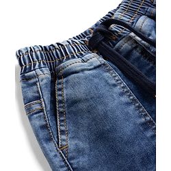 Babyhug Denim Full Length Washed Jeans with Stretch - Blue