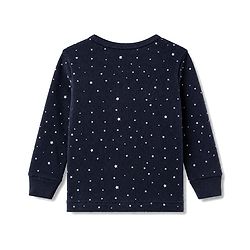 Babyhug Knit Full Sleeves Star Printed Thermal Inner Wear Set- Navy