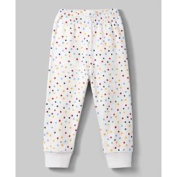 Babyhug Knit Full Sleeves Vest & Pant Thermal Inner Wear with Star Print - Offwhite