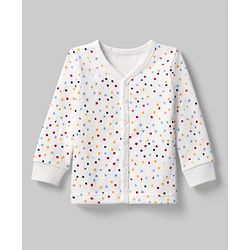 Babyhug Knit Full Sleeves Vest & Pant Thermal Inner Wear with Star Print - Offwhite