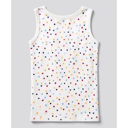 Babyhug Knit Full Sleeves Vests & Pant Thermal Inner Wear with Star Print - Offwhite