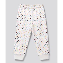 Babyhug Knit Full Sleeves Vests & Pant Thermal Inner Wear with Star Print - Offwhite