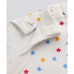 Babyhug Knit Full Sleeves Vests & Pant Thermal Inner Wear with Star Print - Offwhite