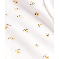 Babyhug Knit Full Sleeves Floral Printed Co-Ords Thermal Inner Wear Set - OffWhite