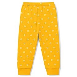 Babyhug Knit Full Sleeves Pullover Star Printed Thermal Inner Wear Set with Vest - Yellow