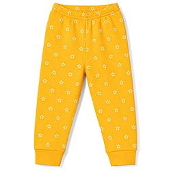 Babyhug Knit Full Sleeves Pullover Star Printed Thermal Inner Wear Set with Vest - Yellow