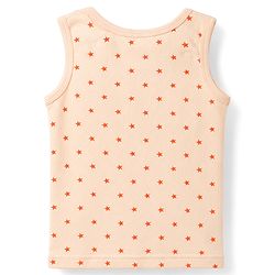 Babyhug Knit Full Sleeves Thermal Inner Wear Set with Star Print & Vest - Light Peach