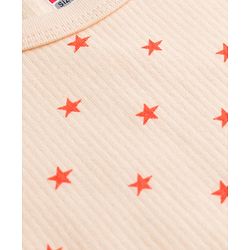 Babyhug Knit Full Sleeves Thermal Inner Wear Set with Star Print & Vest - Light Peach
