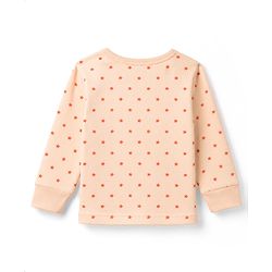 Babyhug Knit Full Sleeves Thermal Inner Wear Set with Star Print & Vest - Light Peach