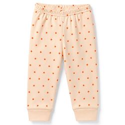 Babyhug Knit Full Sleeves Thermal Inner Wear Set with Star Print & Vest - Light Peach