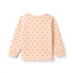 Babyhug Knit Full Sleeves Thermal Inner Wear Set with Star Print & Vest - Light Peach