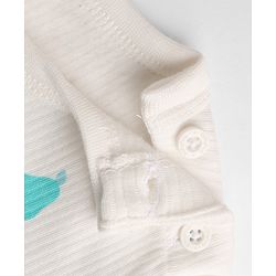 Babyhug Knit Full Sleeves Fruits Printed Co-Ords Pullover Vest & Pant Thermal Inner Wear Set - OffWhite