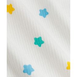 Babyhug Knit Full Sleeves Star Printed Co-Ords Pullover Vest & Leggings Thermal Inner Wear Set With Vest - White
