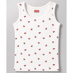 Babyhug Knit Full Sleeves Berry Printed Co-Ords Thermal Inner Wear Set with Vest -Off White