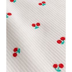 Babyhug Knit Full Sleeves Berry Printed Co-Ords Thermal Inner Wear Set with Vest -Off White