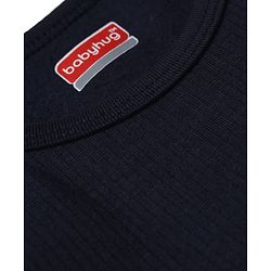 Babyhug Cotton Mix Knit Sleeveless Thermal Inner Wear - Navy Blue