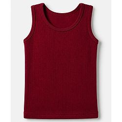 Babyhug Cotton Mix Knit Sleeveless Thermal Inner Wear - Navy Blue