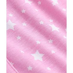 Babyhug 100% Cotton Knit Full Sleeves Co-Ords Shirt & Pyjama Night Suit with Star Print - Pink