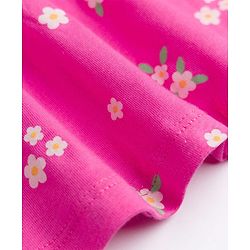 Babyhug Single Jersey Knit Half Sleeves Polka Dot & Floral Printed Frock With Bow Applique Pack of 2 - Pink & Navy Blue