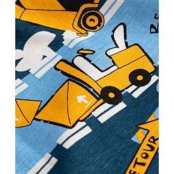 Babyhug 100% Cotton Knit Full Sleeves JCB Printed Co-Ords T-Shirt & Pyjama Night Suit - Multicolour